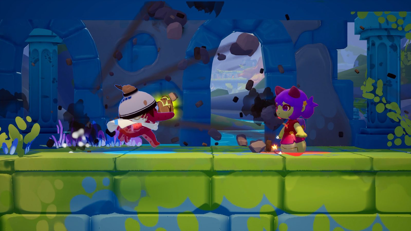 Close combat: even without an element, every player fights back.